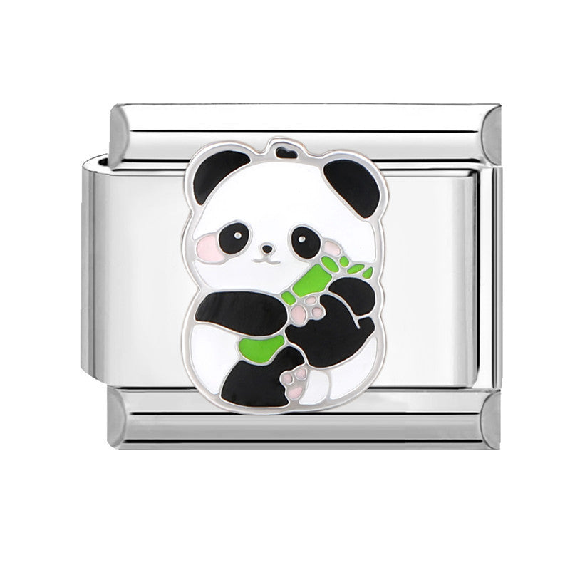 Wholesale Italian Charm Bracelet 9mm DIY Splicing Creative Pattern Titanium Steel  Composable Bracelet