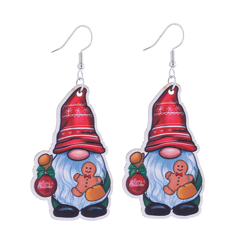 Wholesale Christmas Cute Christmas Dwarf Snowman Earrings ACC-ES-CT034