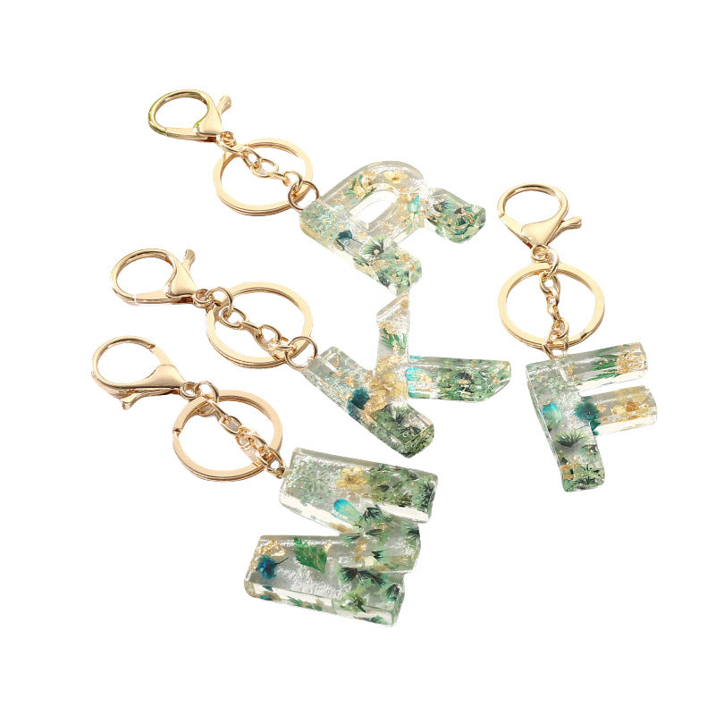 Wholesale Resin English letter keychain