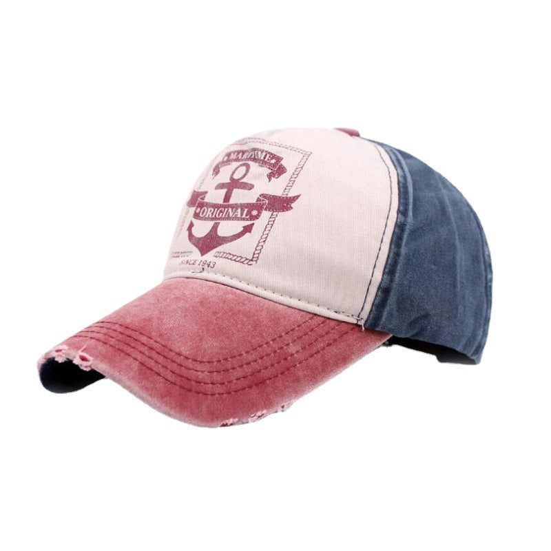 Wholesale  anchor retro distressed washed baseball cap