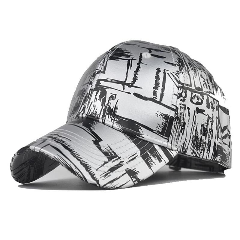 Wholesale Tie Dye Baseball Cap Chinese Style Graffiti Print Adjustable Summer Sun Hat For Men Women