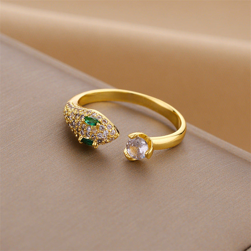 Wholesale Gold Plated Lace Zircon Ring
