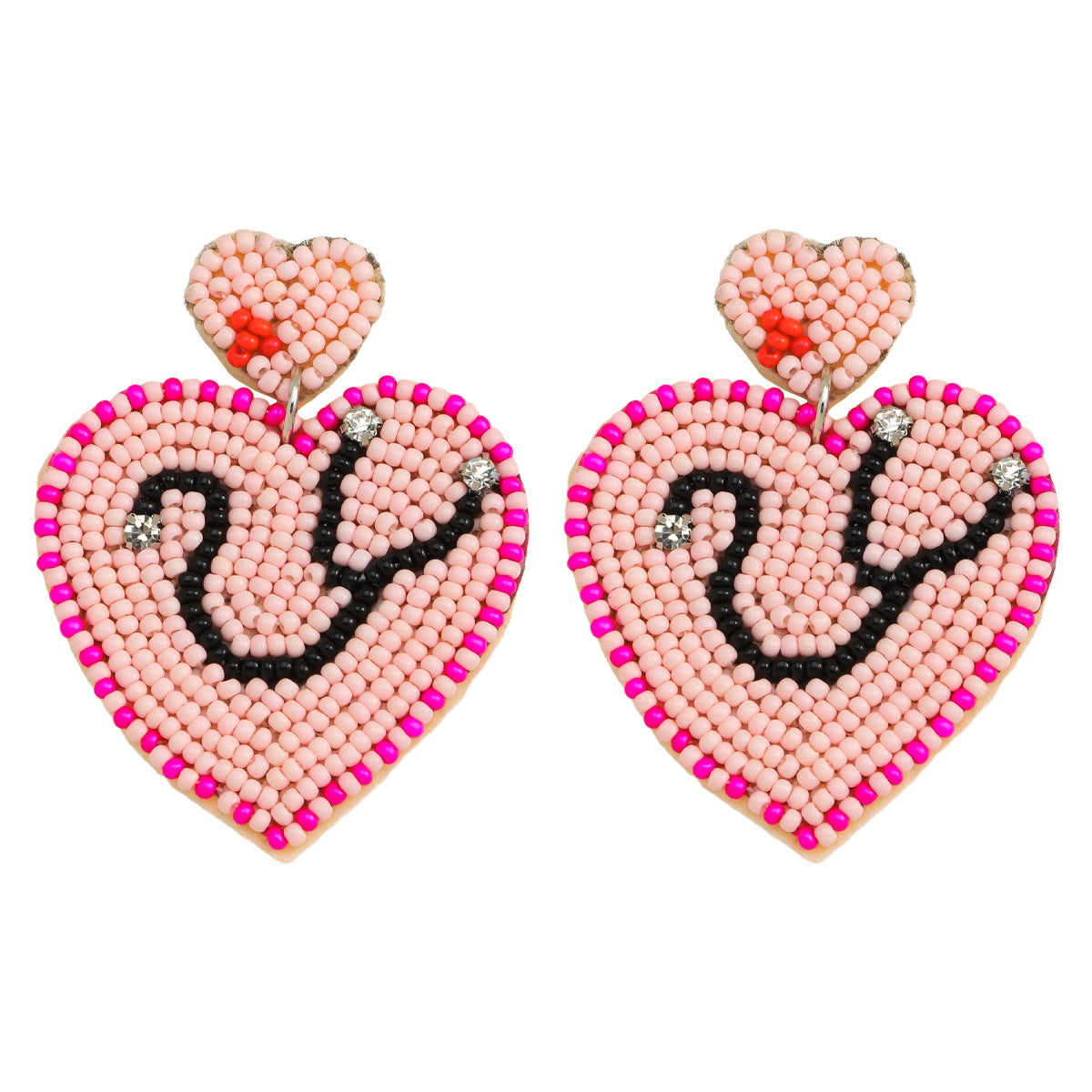 Wholesale Alloy Love Nurse Rice Ball Set Diamond Earrings ACC-ES-JiaQi014