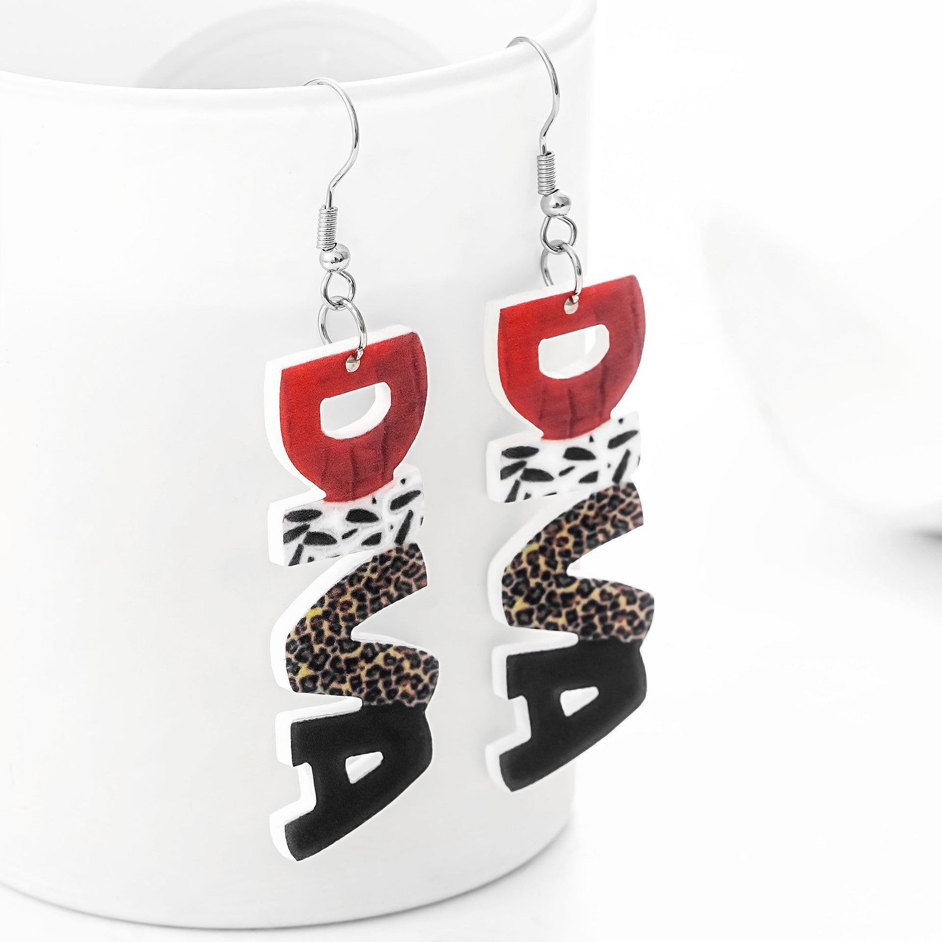 Wholesale  acrylic earrings wine glass bottle shape earrings