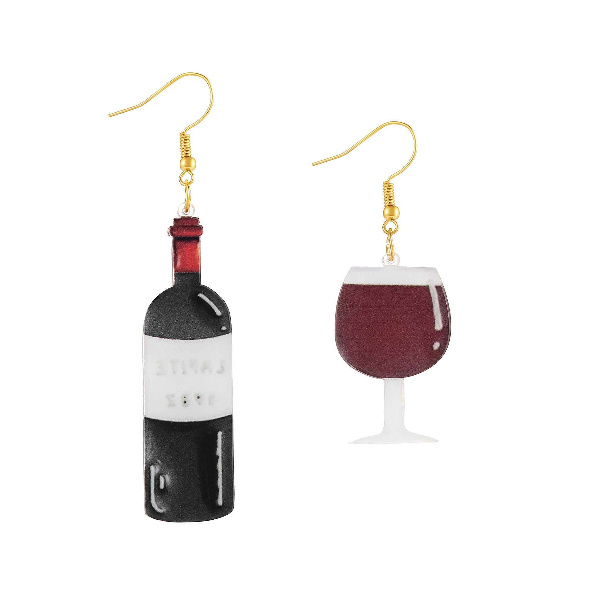 Wholesale  acrylic earrings wine glass bottle shape earrings