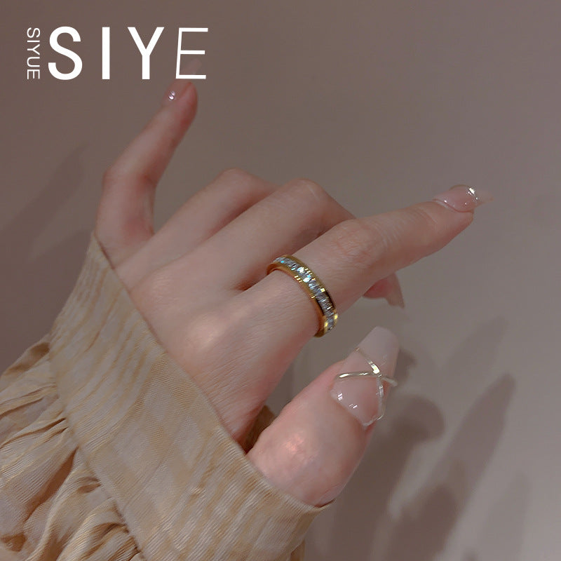 Wholesale Starry Sky Geometric Couple Ring Titanium Steel Trendy Fashion Accessory For Boutique Resale