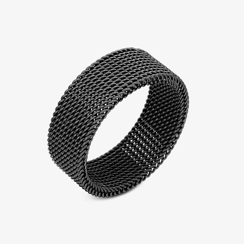 Wholesale Woven Mesh Stainless Steel Rings ACC-RS-BanLan008