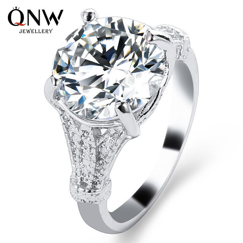 Wholesale blue zircon diamond ring