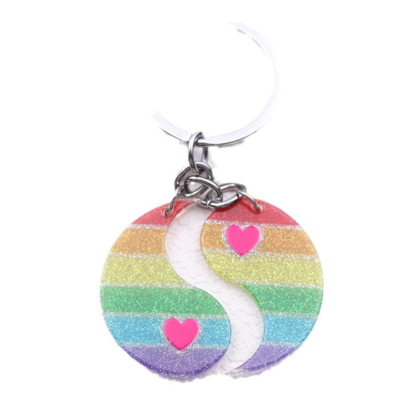 Wholesale Rainbow LGBT Pride Month Acrylic Keychain ACC-KC-DA010