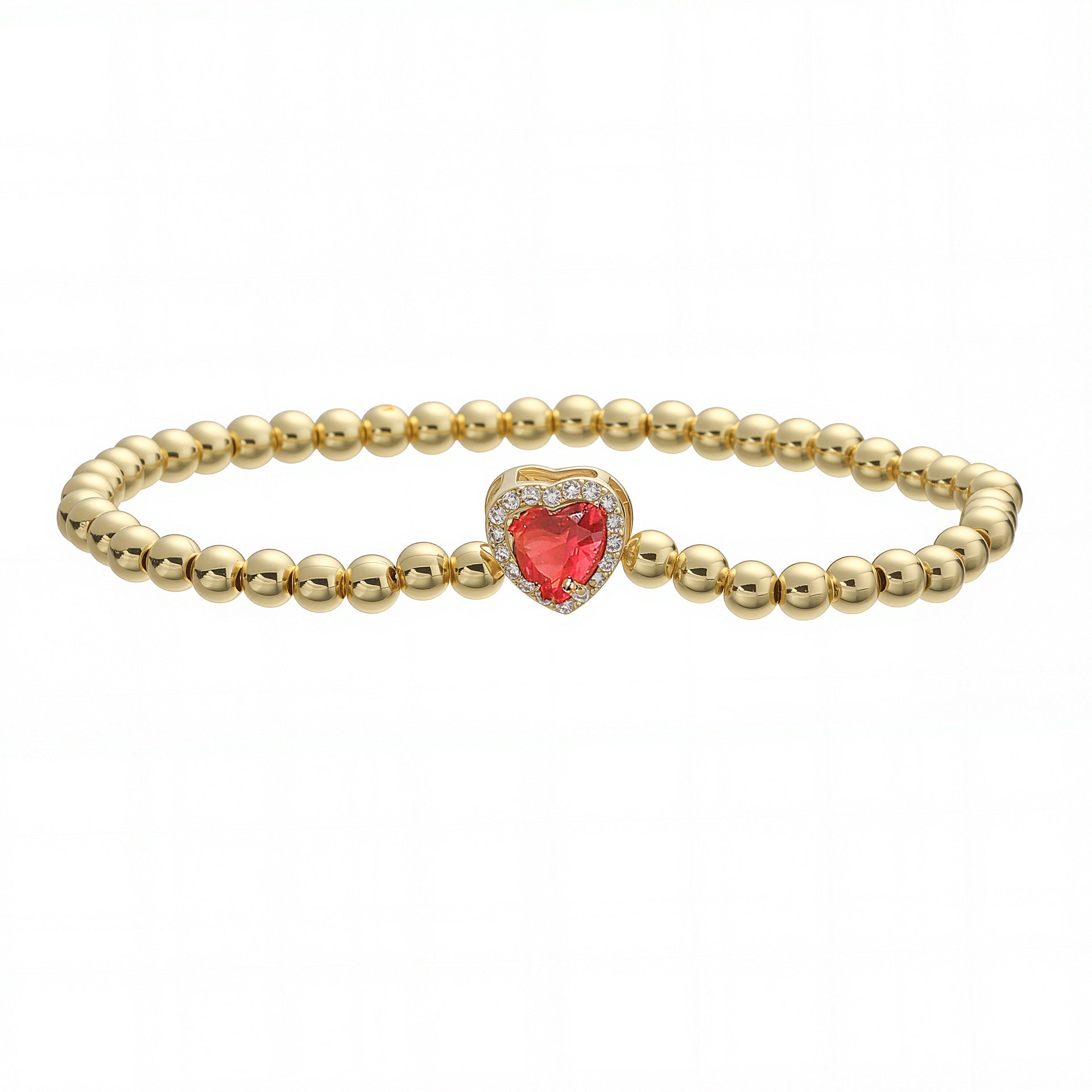 Wholesale  birthstone heart-shaped bracelet