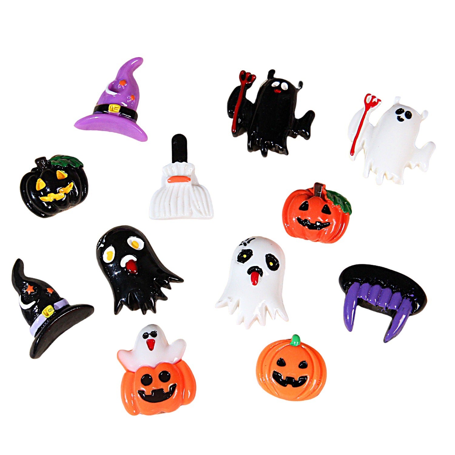 Wholesale  Spooky Pumpkin Resin DIY Craft Accessories Mixed Batch for Party