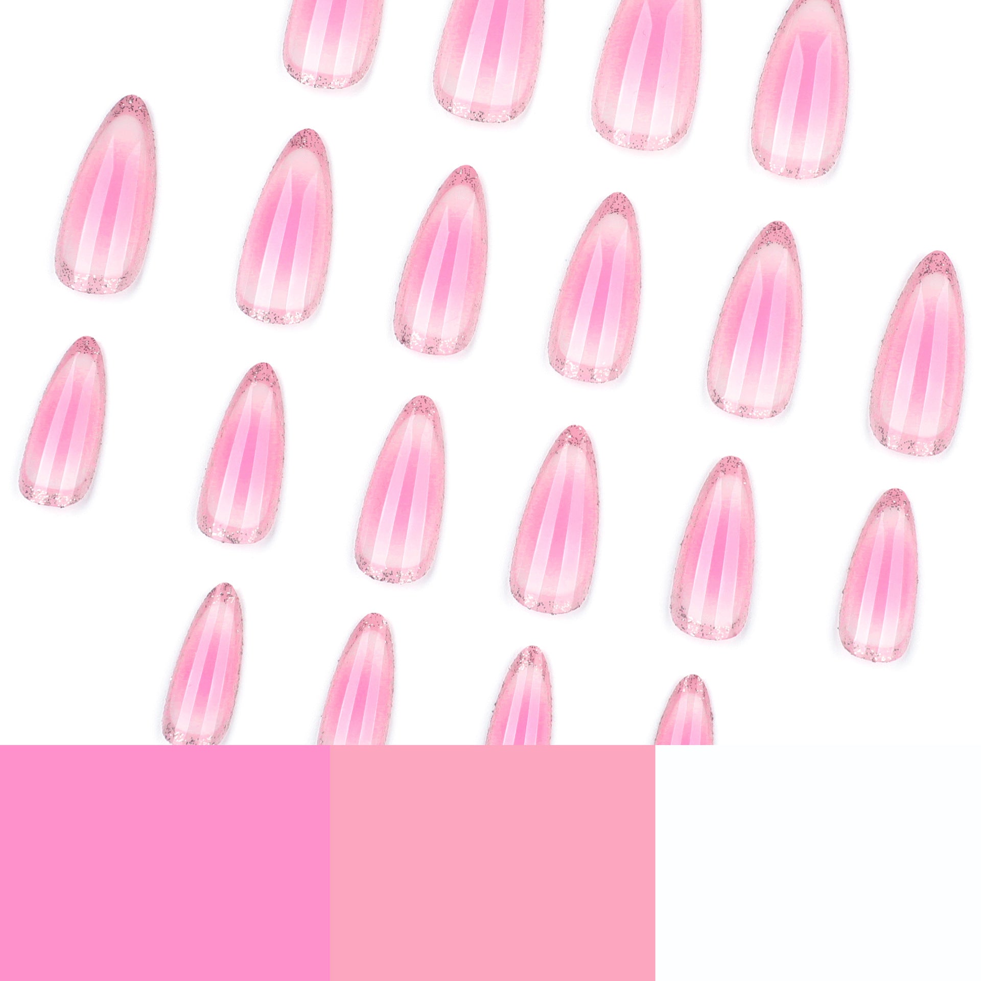 Wholesale 24 Pieces/box Pink Smudge Nails Kits Nail Stickers