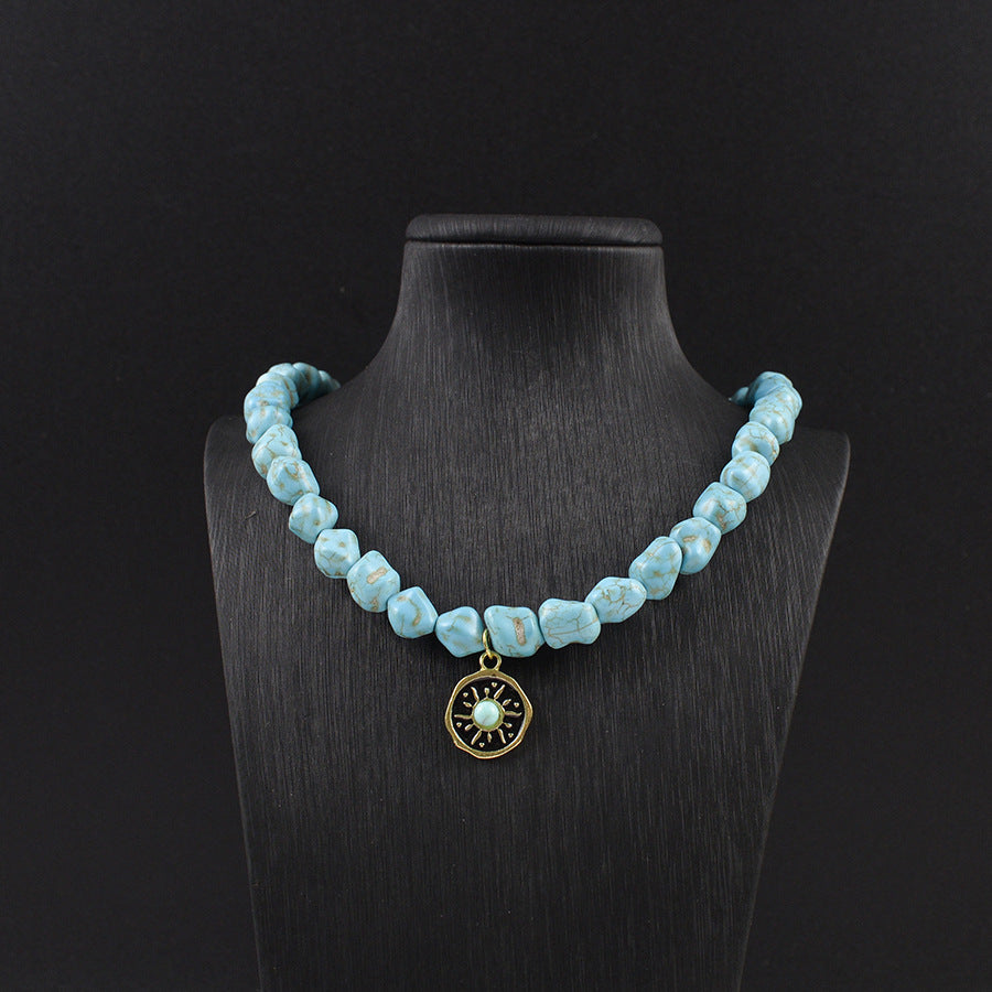 Wholesale  Bohemian Turquoise Beaded Necklace