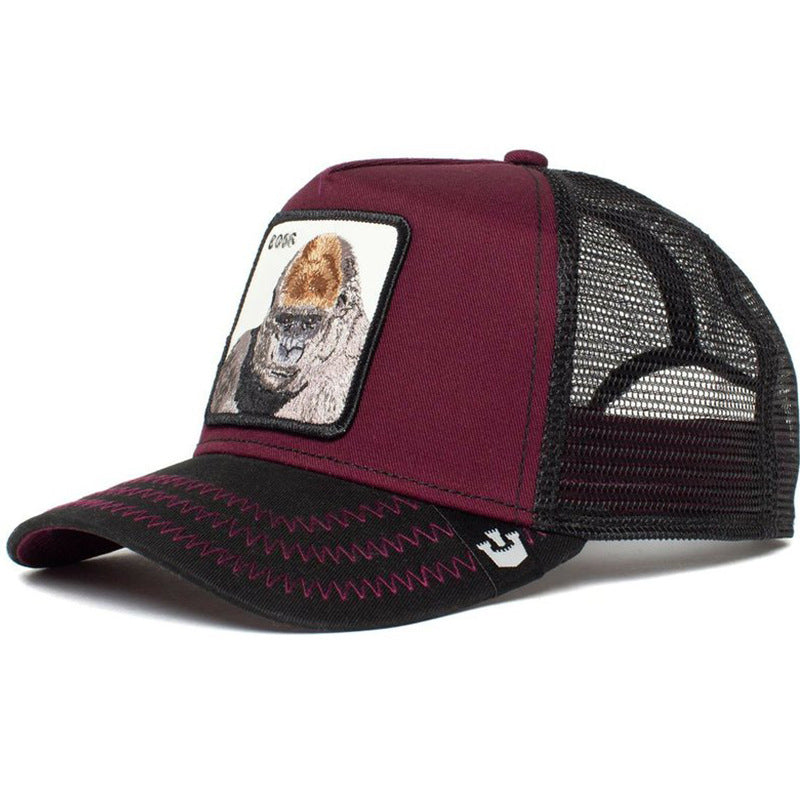 Wholesale Cartoon Animal Sun Protection Mesh Embroidery Hat Baseball Cap ACC-HT-JingKun010