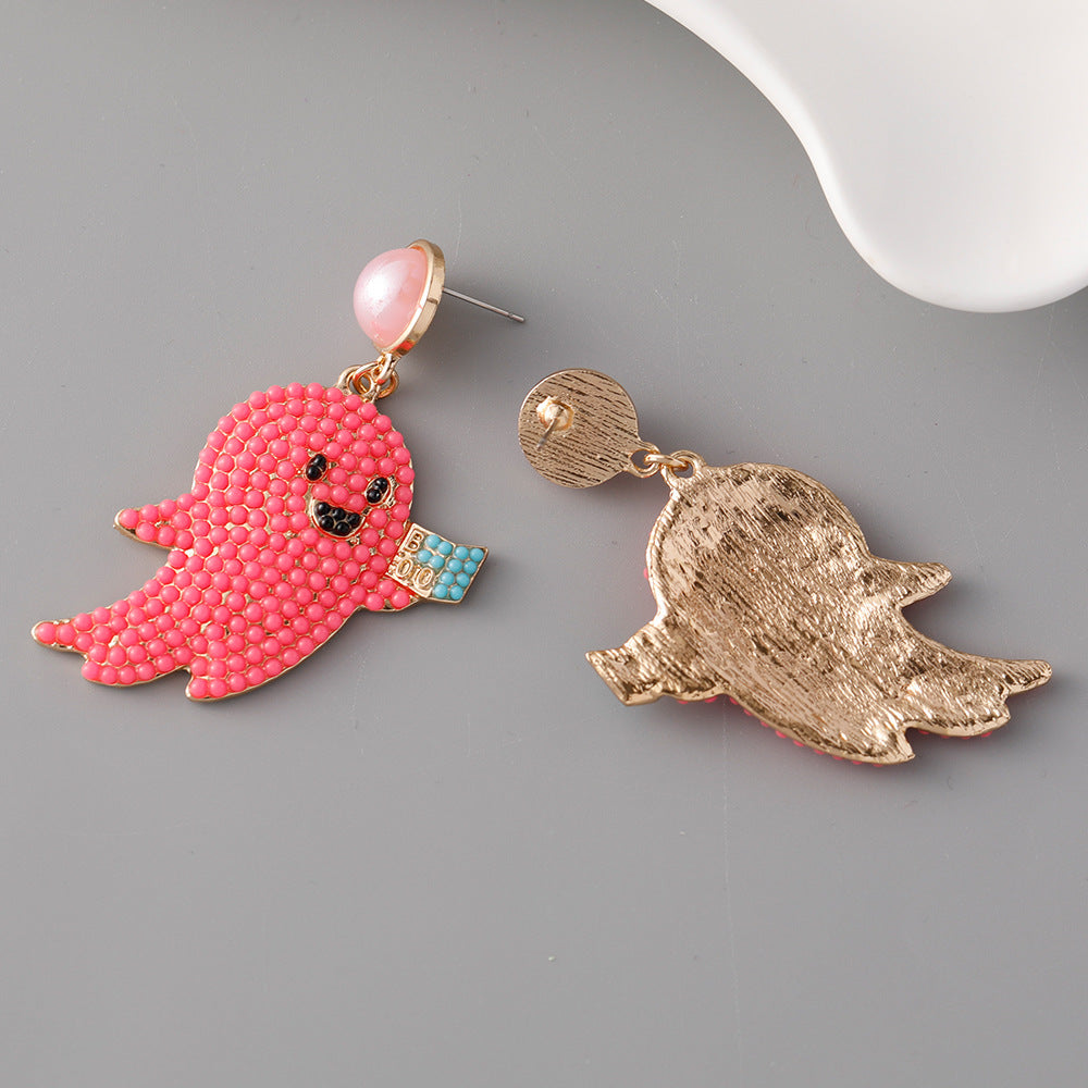 Wholesale Halloween Ghost Rice Bead Earrings ACC-ES-Jicai004