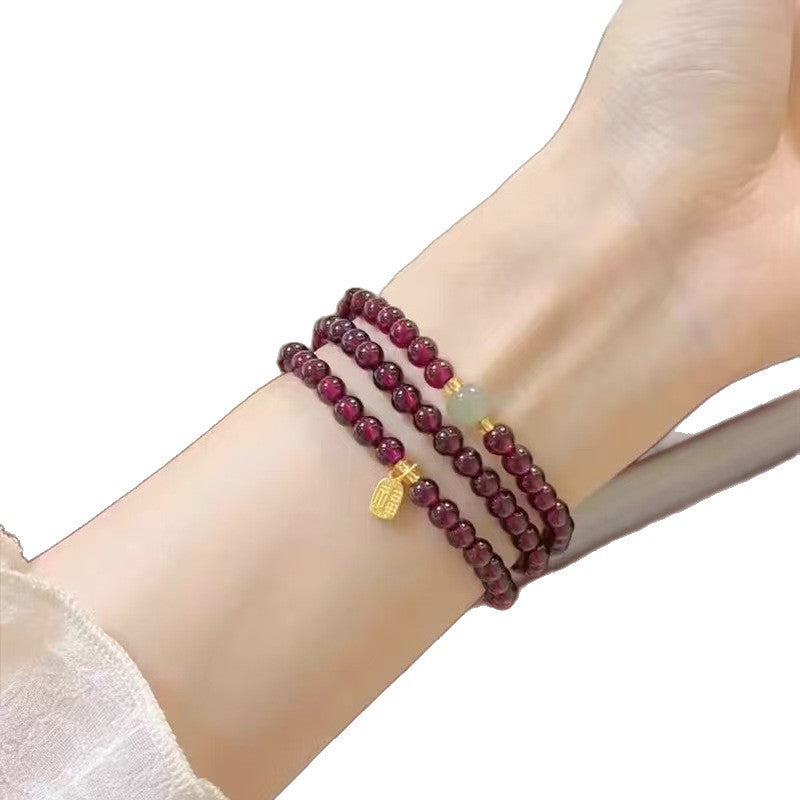 Wholesale  Pomegranate Beaded Multi-Circle Bracelet