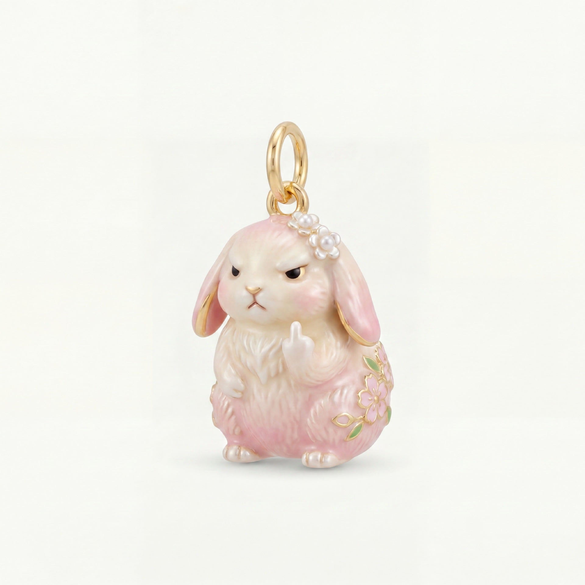 Wholesale Copper Enamel Animal Pendant Charm Cute Lamb Panda Rabbit DIY Jewelry Accessory