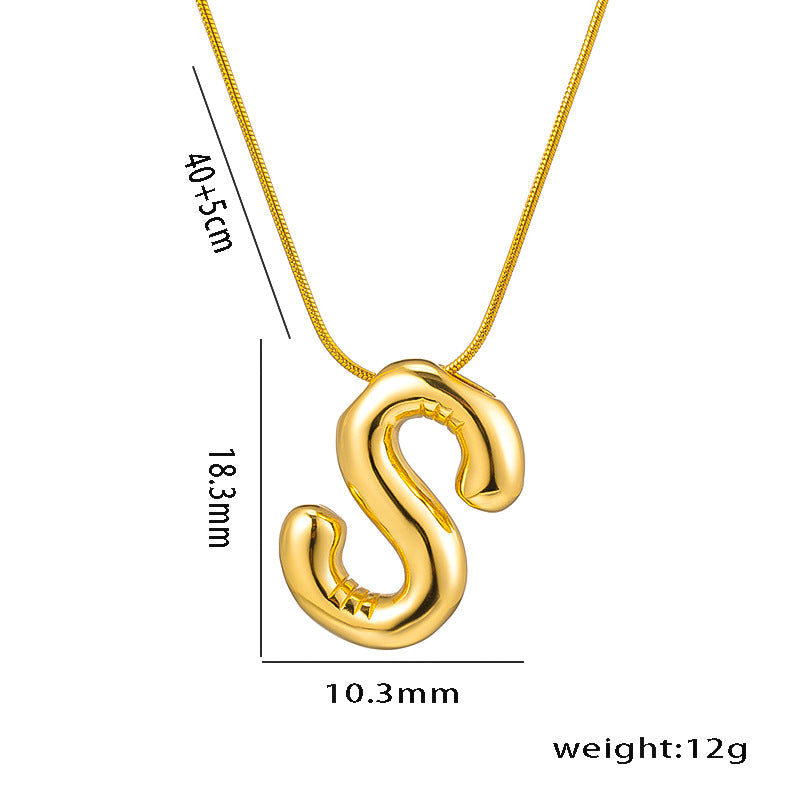 Wholesale Stainless Steel English Letter Necklace ACC-NE-KuCai014