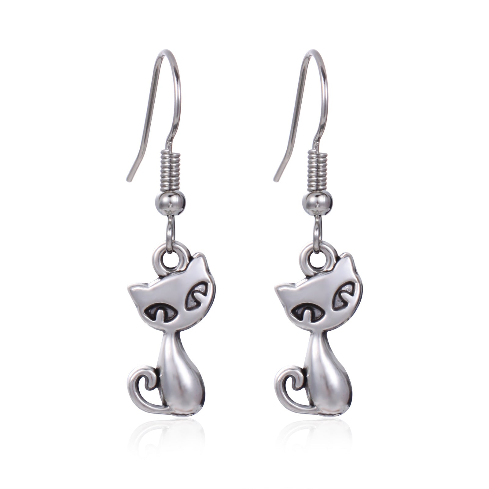 Wholesale  Diamond-Encrusted Zinc Alloy Cat Pumpkin  Web Skull Earrings