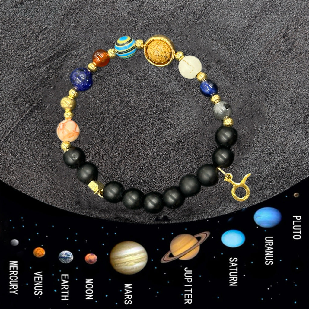 Wholesale Natural stone 12 zodiac sign beaded bracelet