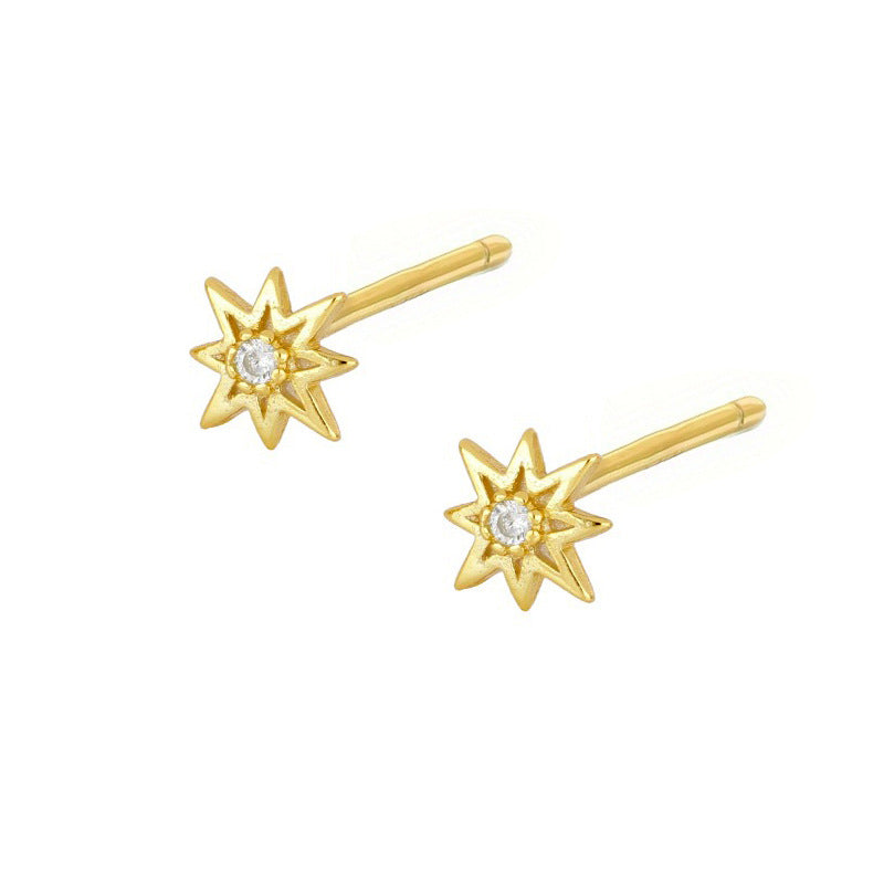 Wholesale European Style Zircon Flower Heart Earrings Set