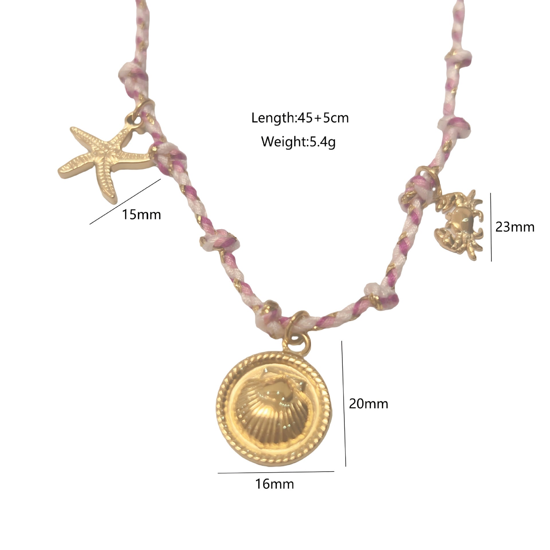 Wholesale  Titanium Steel Handmade Color Rope Necklace