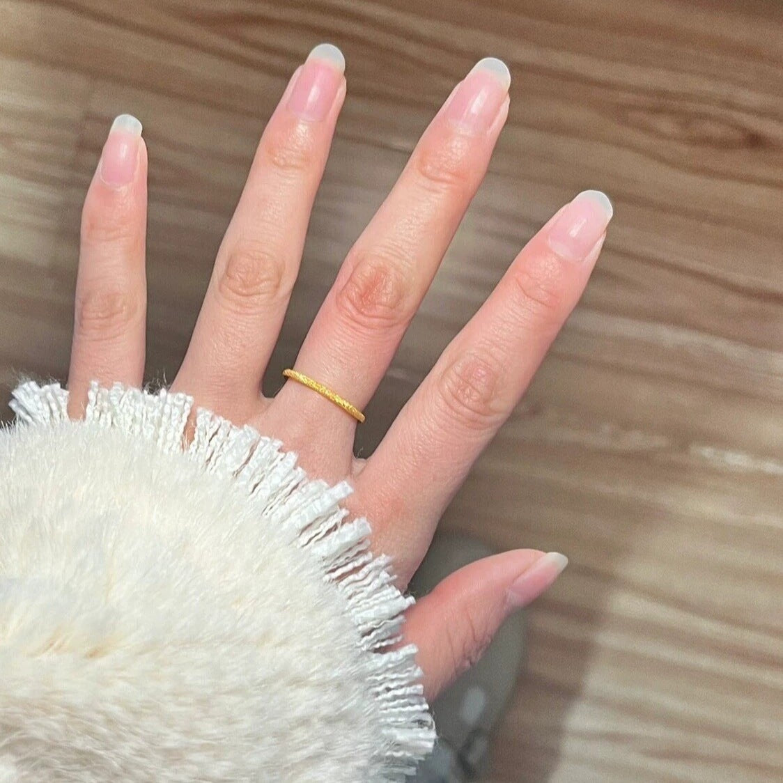 Wholesale Fine Glitter Starry Sky Ultra-Fine Frosted Titanium Steel Ring