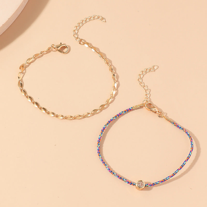 Wholesale zircon lip chain small fragrance Lady Love bracelet