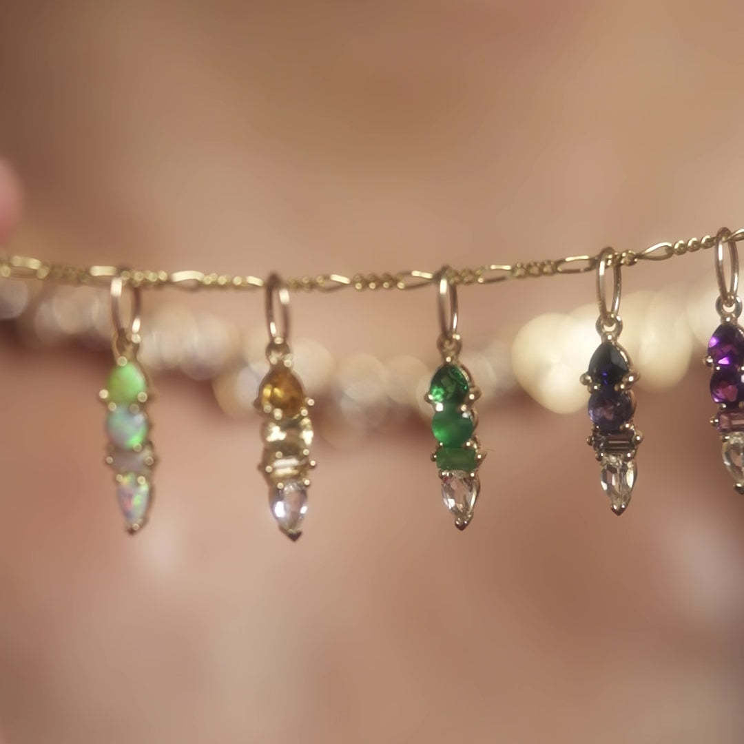 Wholesale Stainless Steel December Birthstone Valentine' s Day DIY Zircon Necklace