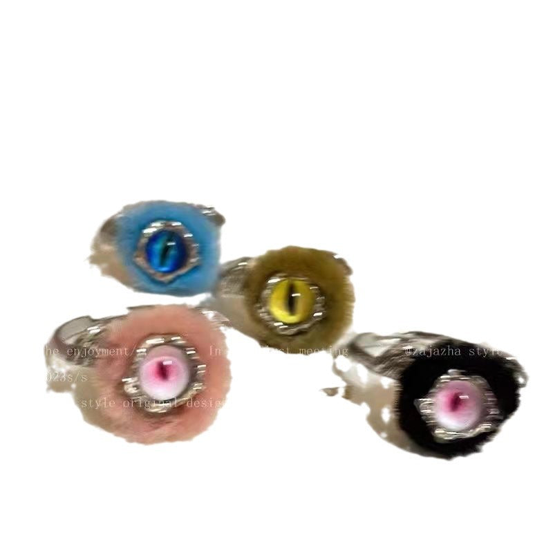 Wholesale Funny little monster plush ring