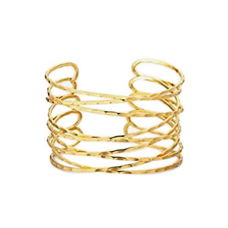 Wholesale exaggerated arm bracelet hollow personality arm ring mesh metal bracelet