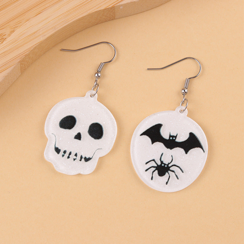 Wholesale   Skull Ghost Acrylic Earrings