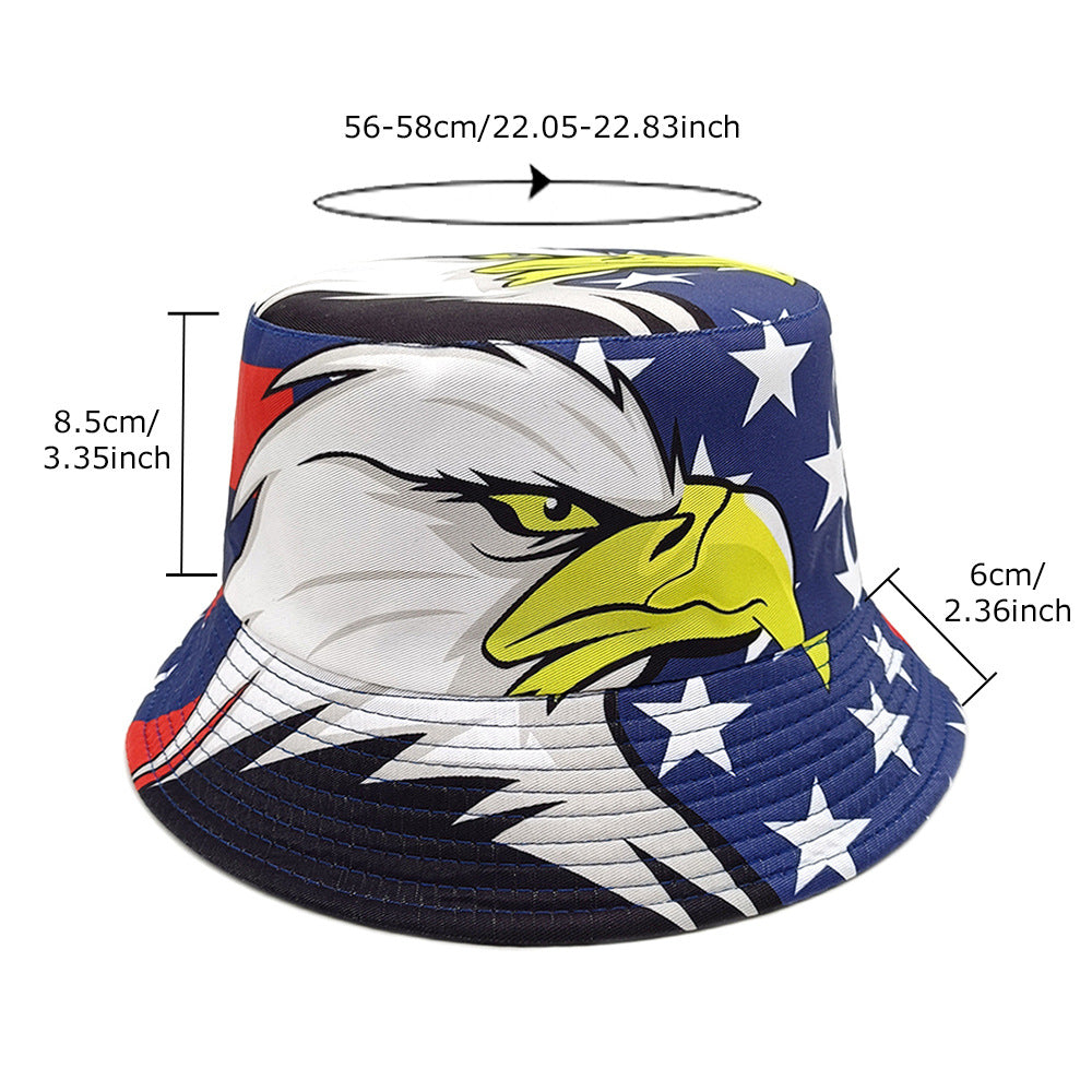 Wholesale eagle pattern fisherman hat bucket hat
