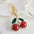 Wholesale Cherry Fruit Bag Pendant Cherry Keychain