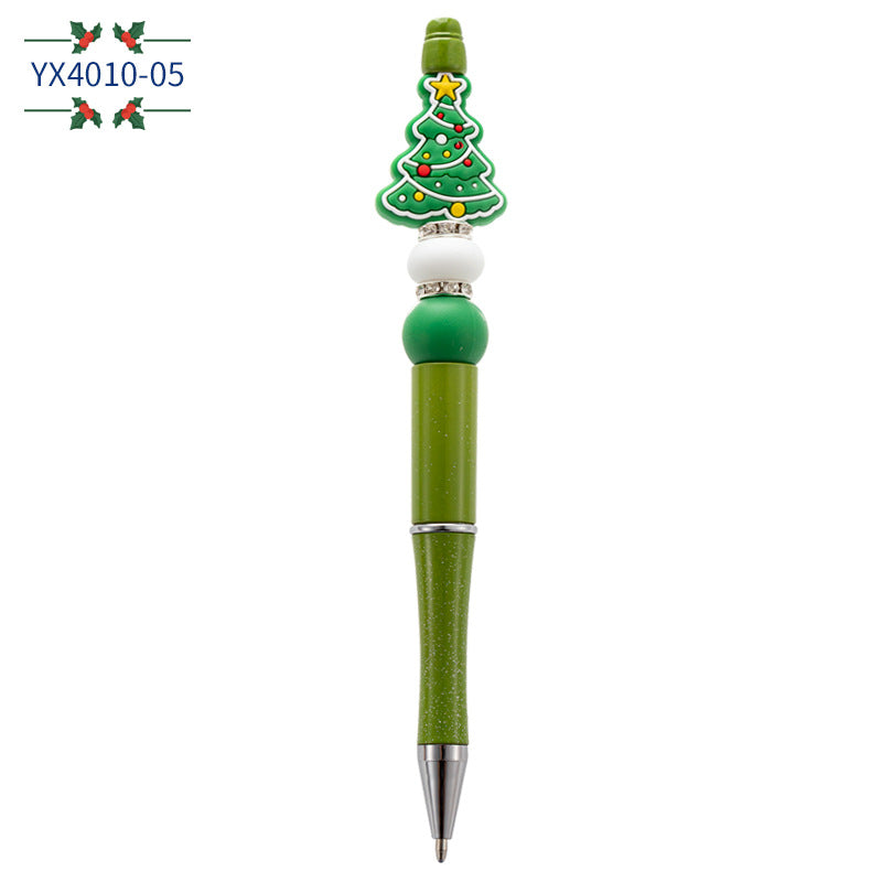 Wholesale Christmas beaded pen creative DIY  bead ballpoint pen