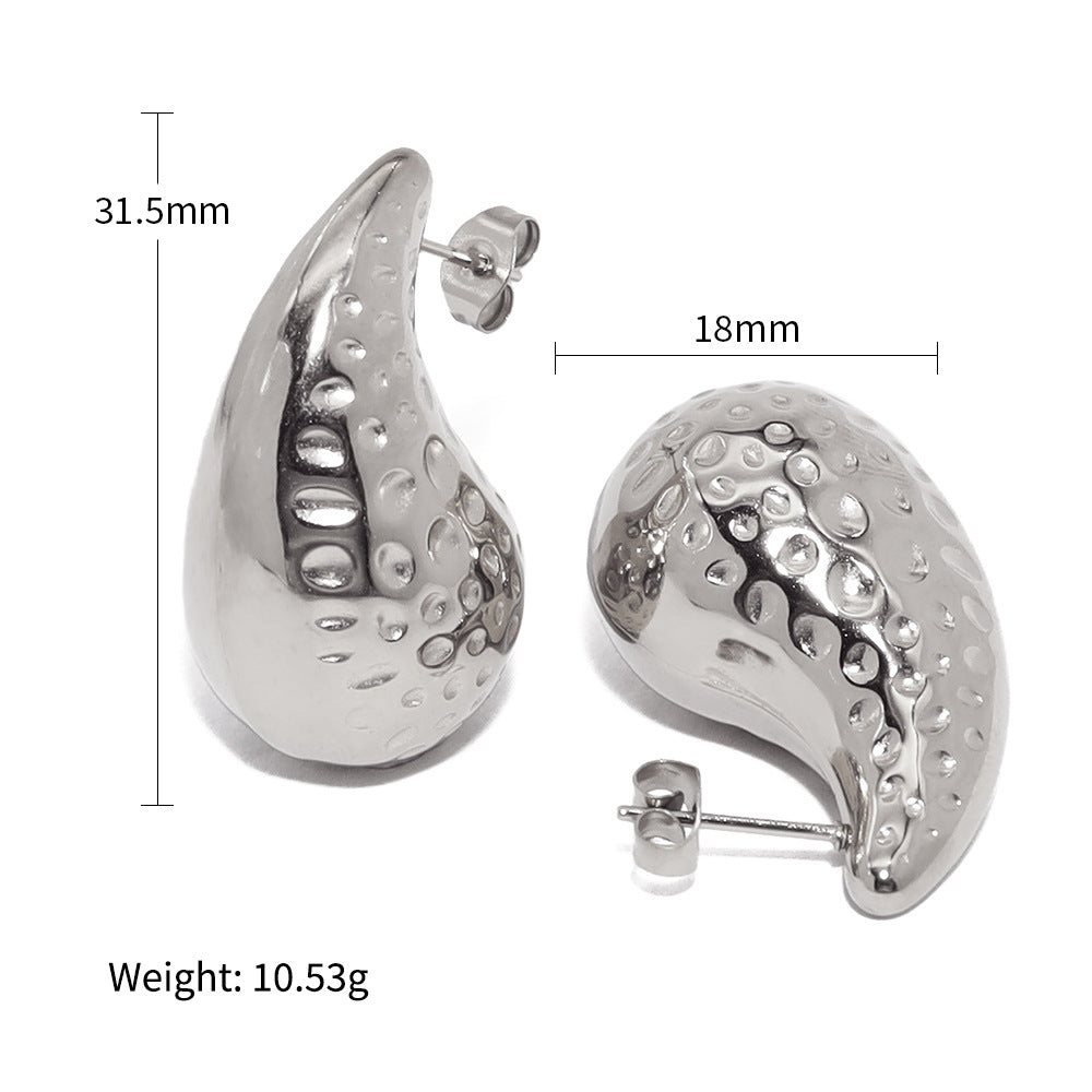 Wholesale 18K Gold Drop Titanium Steel Earrings ACC-ES-Yachan002