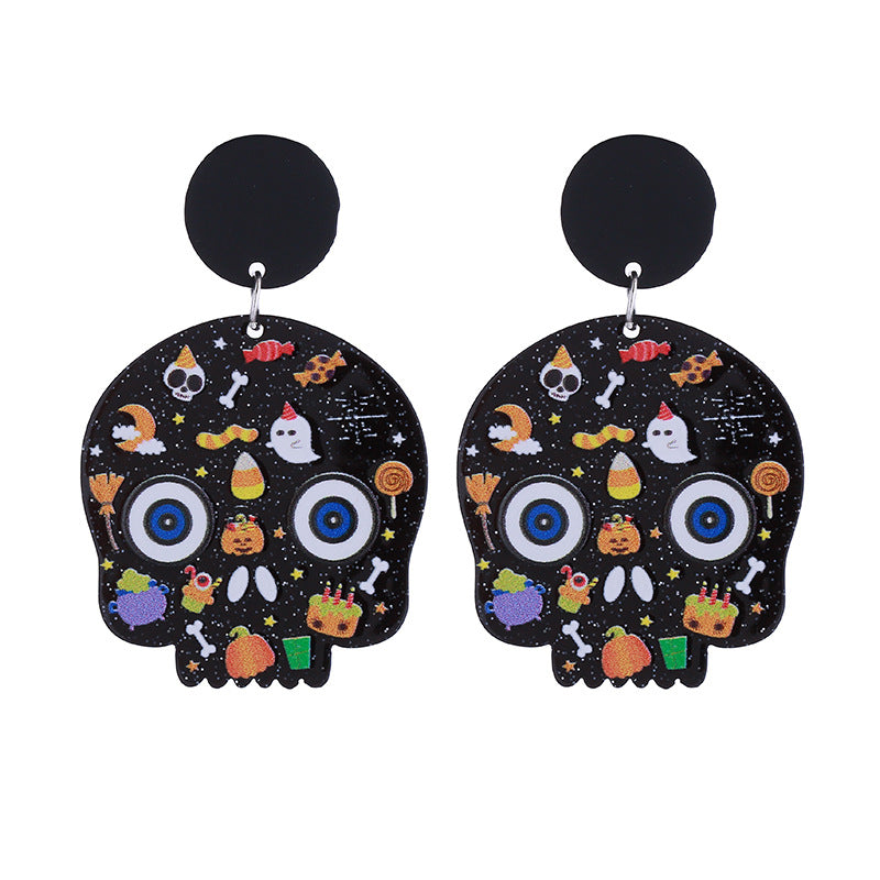 Wholesale Halloween pumpkin cat ghost earrings