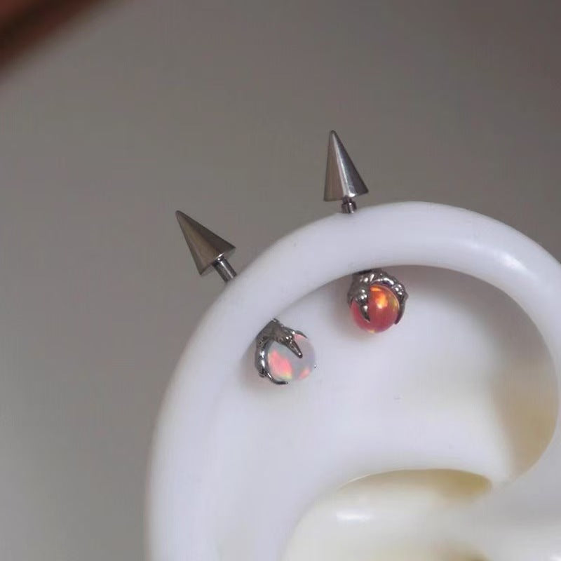 Wholesale Contrast Color Dragon Claw Deviruchi Ear Nail Earrings