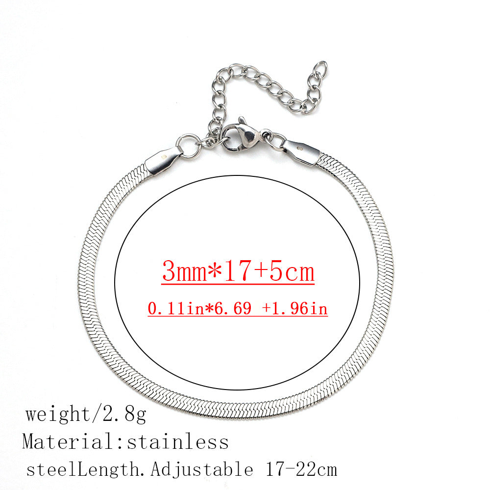 Wholesale Cross-Border Hot-Selling Stainless Steel Gold Bracelet for Women,  Plated with 18K Real Gold,  Fashionable and Versatile Bracelet,  Wholesale Titanium Steel Bracelet