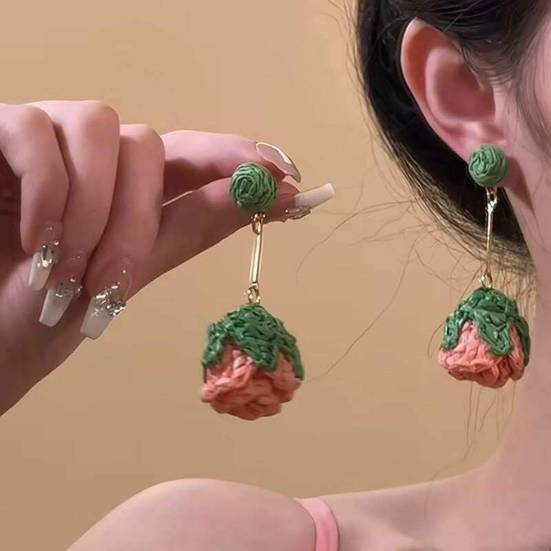 Wholesale Braided Flower Fashion Earrings
