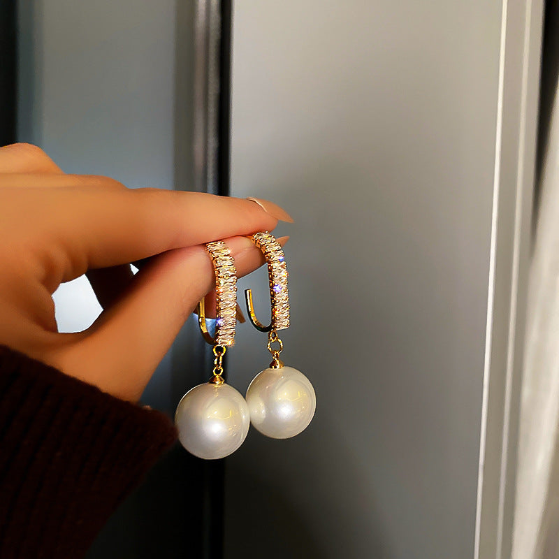 Wholesale Geometric Tassel Pearl Earrings  ACC-ES-KJ015