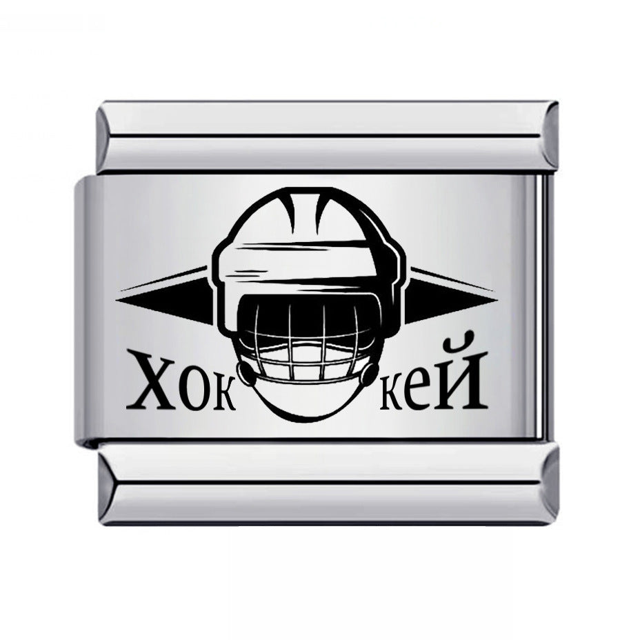 Wholesale Laser Engraved Italian Modular Bracelet Stainless Steel Fashion Jewelry Accessory