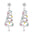 Boucles d'oreilles arbres de Noël incrustées de diamants créatifs en gros