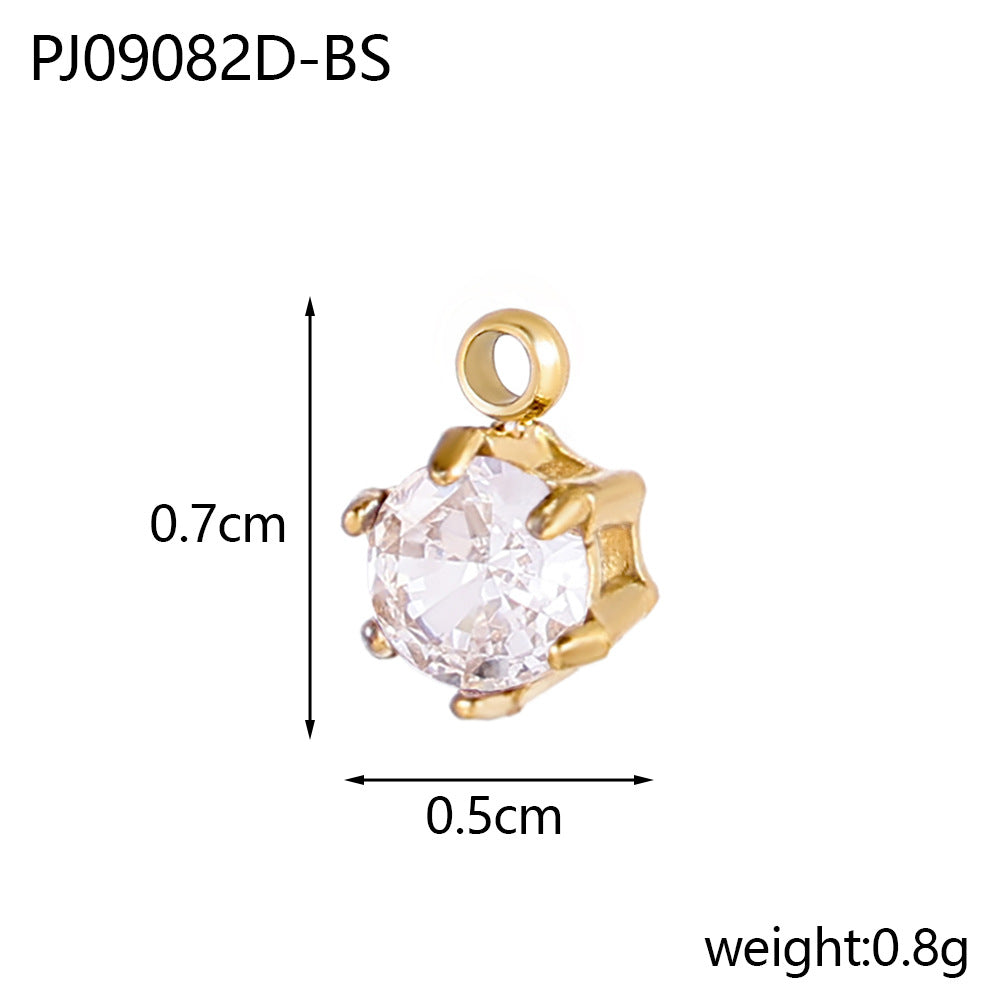 Wholesale stainless steel zircon small pendant