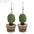 Wholesale 3D Small Potted Cactus Earrings
