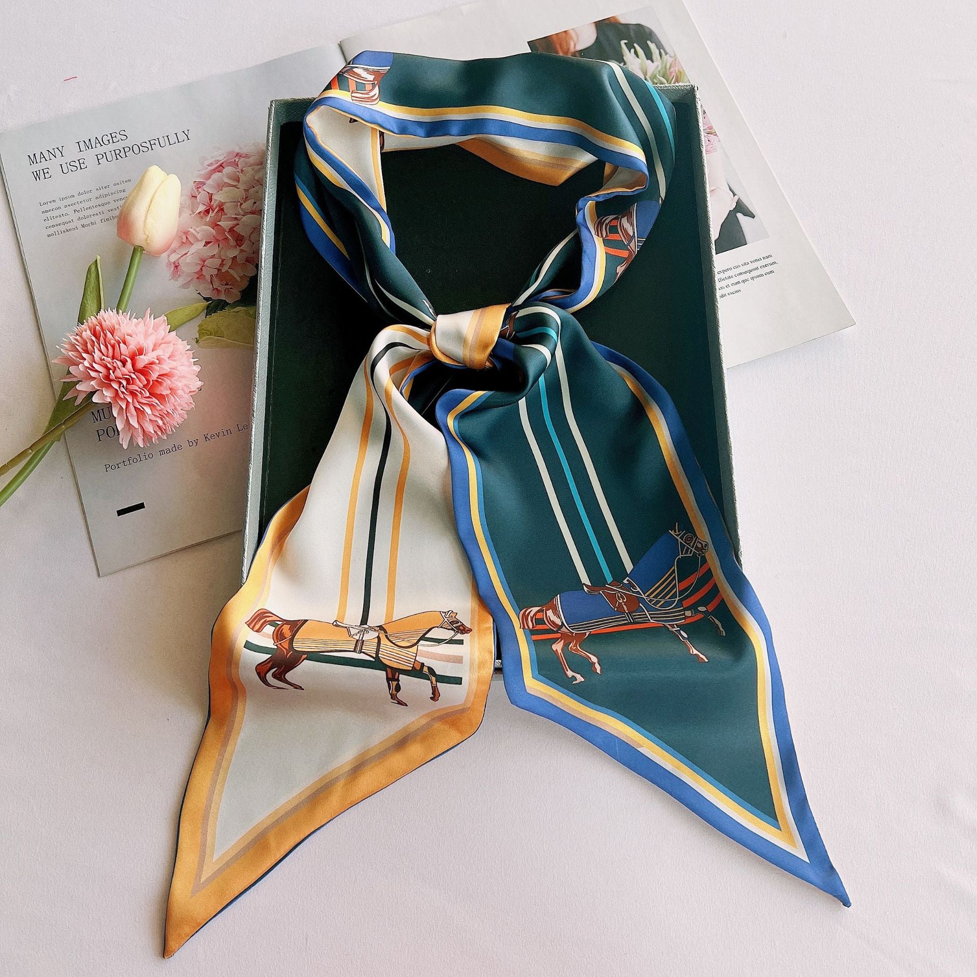 Wholesale Printed Summer Sunscreen Silk Scarf
