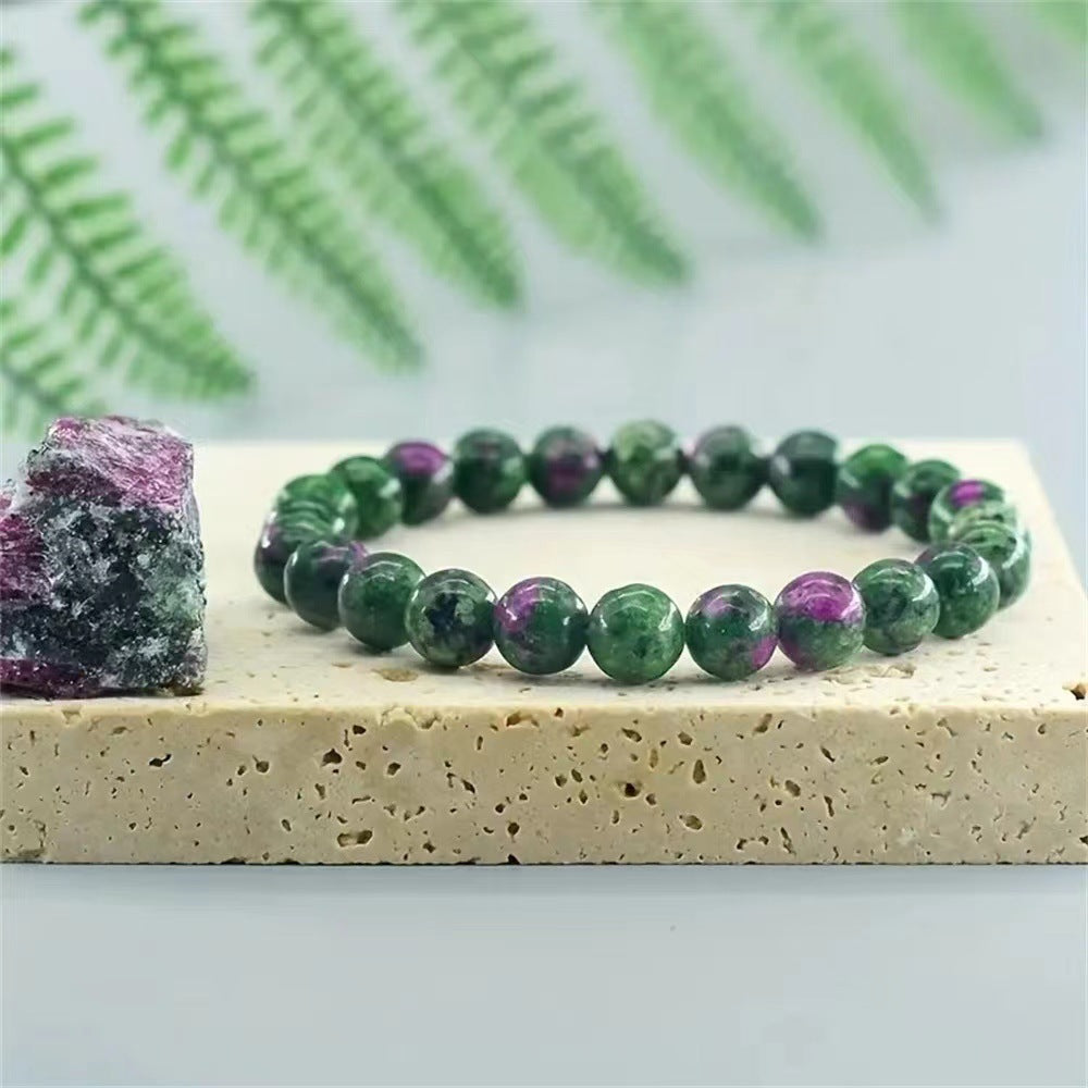 Wholesale Red and Green Natural Stone Beaded Bracelet