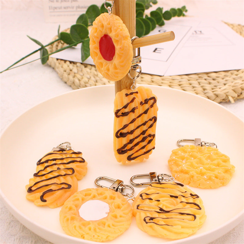 Wholesale Cookies Creative Personality DIY Resin Keychains ACC-KC-YiNian004