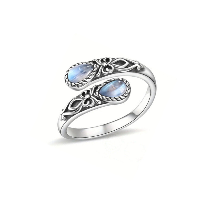 Wholesale Moonstone Spoon-Shaped Ring
