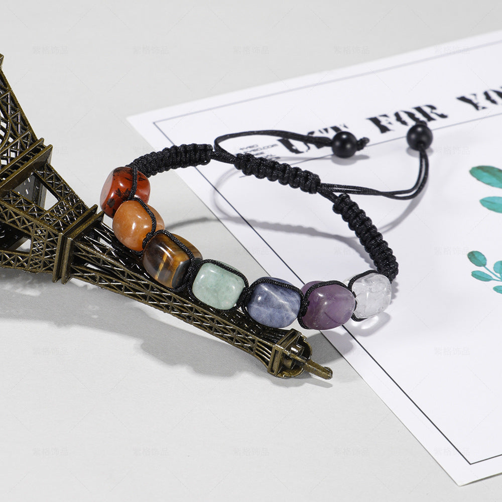 Wholesale Colorful Natural Agate Beaded Bracelet Handmade Unisex Fashion Jewelry Accessory For Everyday Wear
